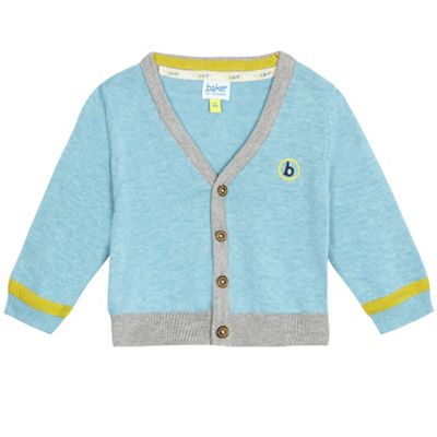Baker by Ted Baker Baby boys' light blue textured trim cardigan